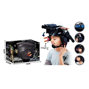 اسباب بازی کلاه پلیس چراغ قوه دار تیر پرتاب کن SWAT Commander Helmet Set_اسباب بازی مشاغل